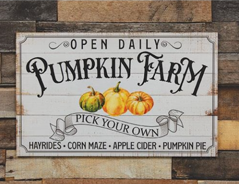 *Pumpkin Farm Sign