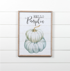 *Framed Hello Pumpkin Sign