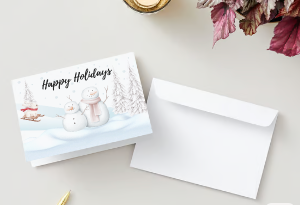Crafted Christmas Card set/ 10