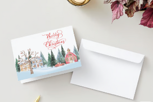 Crafted Christmas Card set/ 10