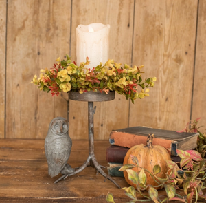 *Metal Owl Candle Stand