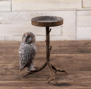 *Metal Owl Candle Stand