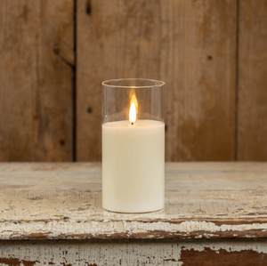 *Clear Glass 3D Flame Candle