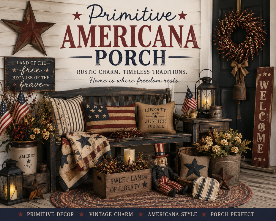 Primitive Americana Porch