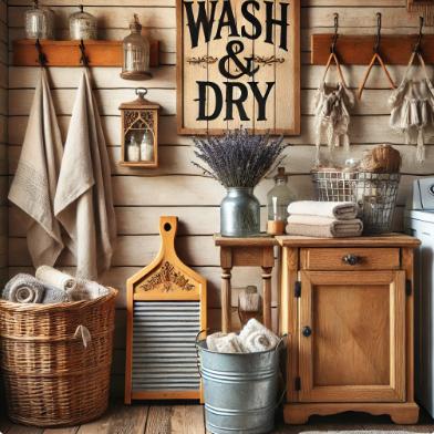 Buanderie et salle de bain 