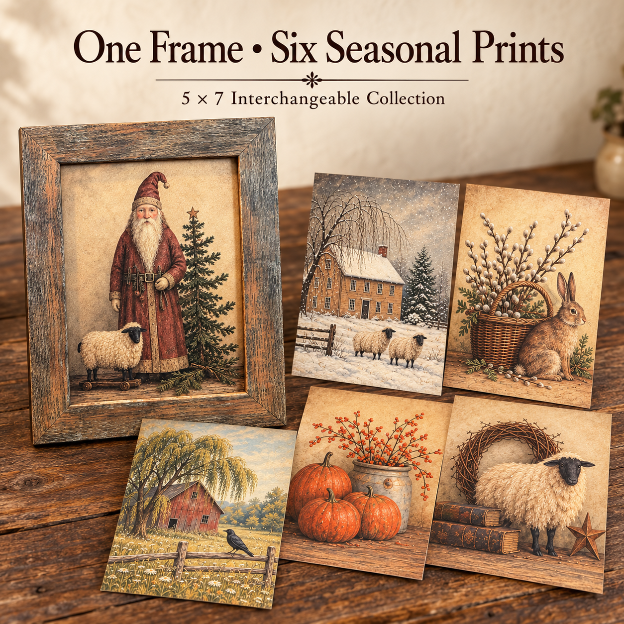 A Season for Every Corner — Framed Seasonal Print Collection