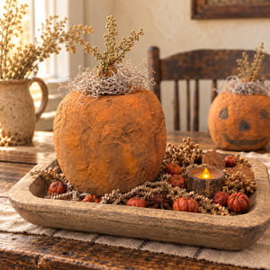 Small Rustic Wooden Dough Bowl
