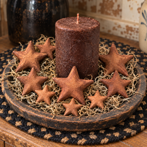 Handmade Cinnamon-Dipped Salt Dough Stars — Set of 9