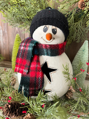 *Hand Painted Lighted Snowman