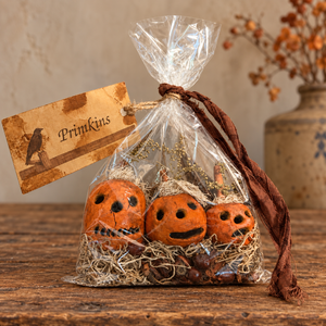 Handmade Primitive Clay Pumpkins | Set of 3