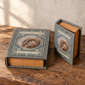 Nested Book Boxes - Bird Nest set of 2