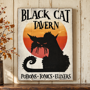 Panneau de la taverne du chat noir 