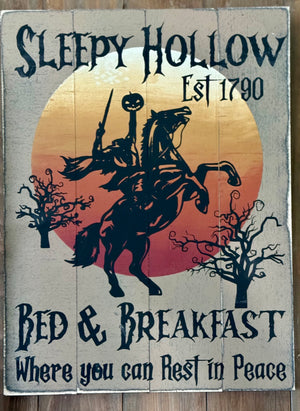 Letrero de Bed &amp; Breakfast Sleepy Hollow