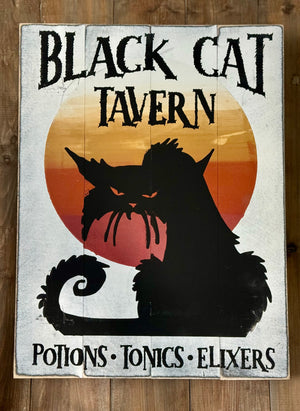 Panneau de la taverne du chat noir 