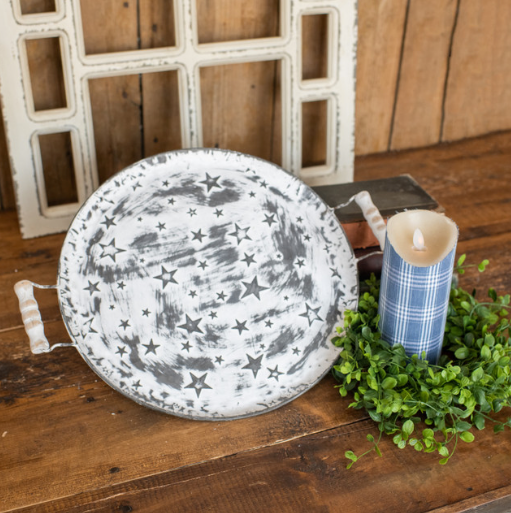 *Plateau étoile blanchi à la chaux 