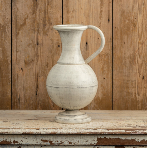 *Aged White Olpe  Vase