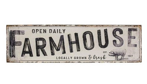 Farmhouse Distressed Metal Sign