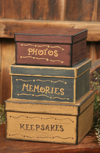 Cajas nido: fotos, recuerdos, recuerdos