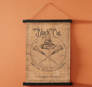 *Black Cat Flying Lessons Canvas