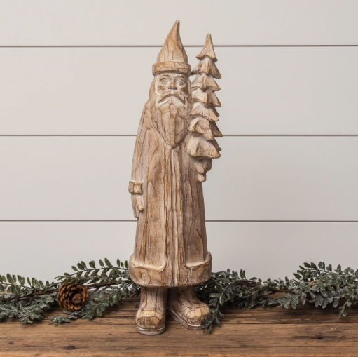*Père Noël sculpté 