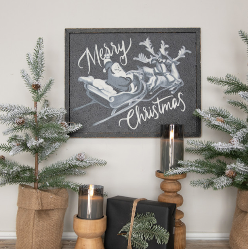 *Panneau Joyeux Noël noir et blanc 