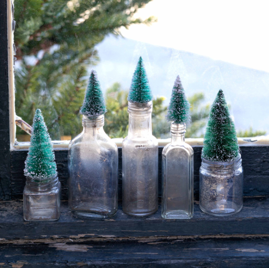 Traditional Mini Bottle Brush Trees