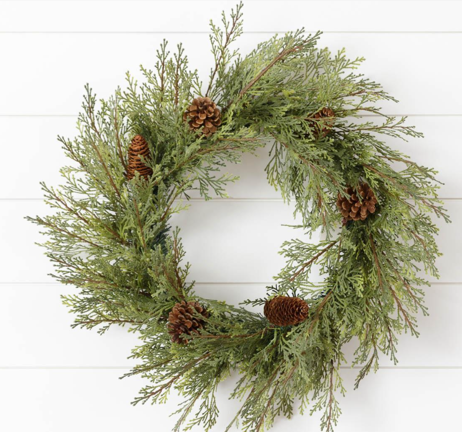 Cedar and Pinecones Wreath