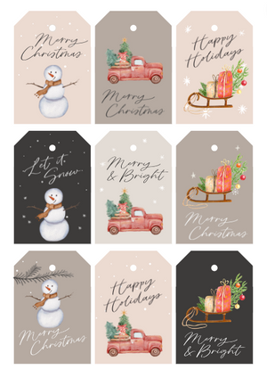Conjunto de tarjetas de Navidad hechas a mano/ 10