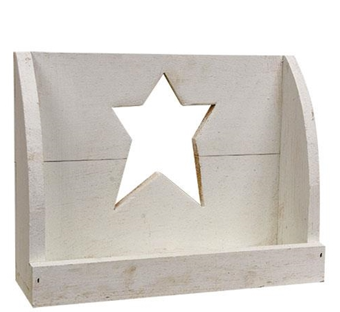 *Estante recortado de estrella colgante blanco de granja