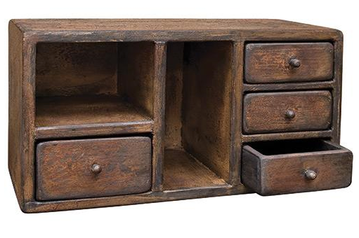Aged Four Drawer Cabinet