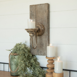 Rustic Wall Candle Sconce