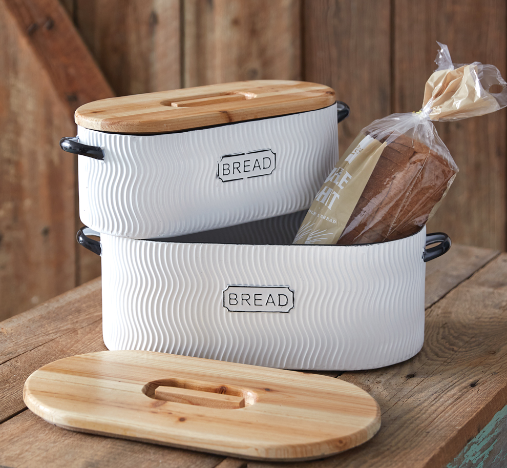 Farmhouse Bread Boxes /set of 2