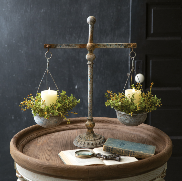 Balance décorative en denim de ferme 