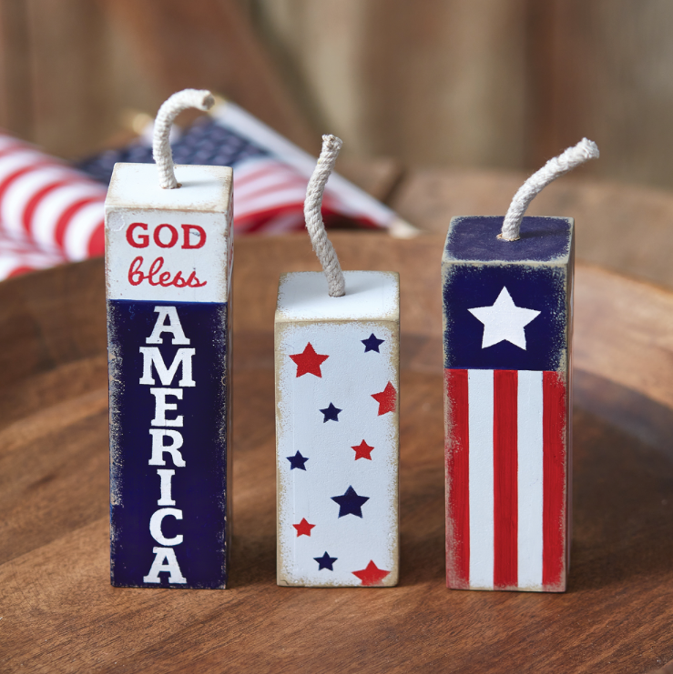 * Ensemble de trois blocs de pétards décoratifs