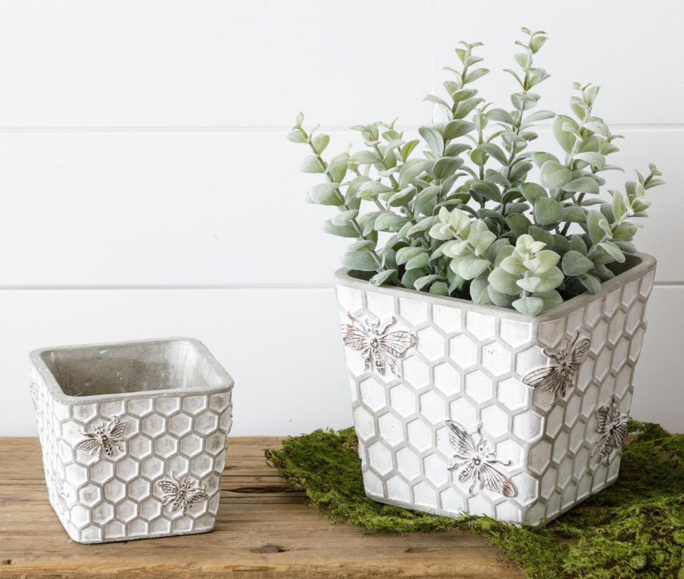 *Cement Bee Hive Planters