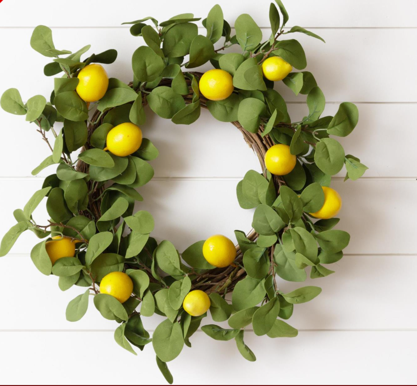 Lemon and Foliage Wreath