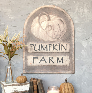 White Pumpkin Farm Sign