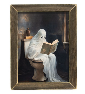 Ghost Bathroom Stories Framed Print