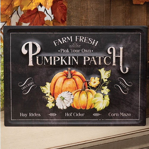 Panneau en métal gaufré Farm Fresh Pumpkin Patch 