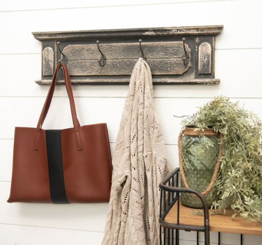 *Aged Black Coat Rack