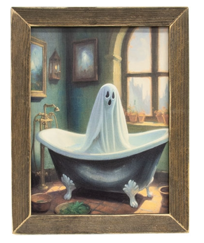 Bath Time Ghost Framed Print