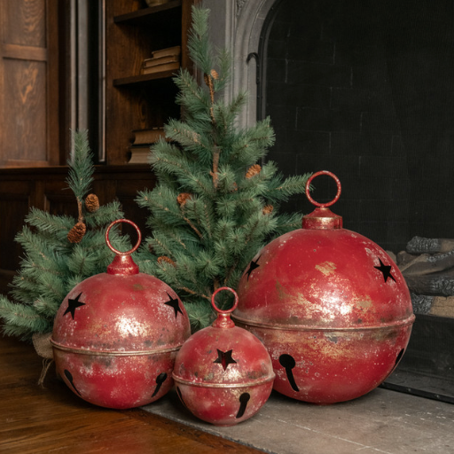 Red Star Sleigh Bells set of 3