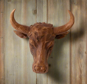 Rustic Bull Head Mount