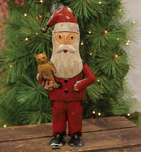 Vintage Metal Santa