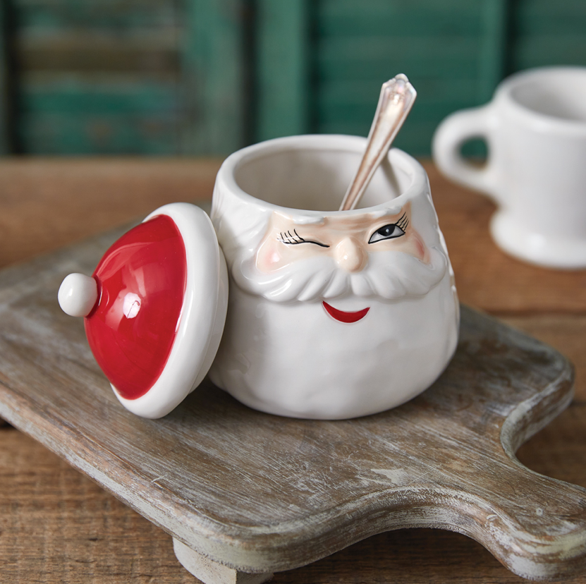 *Winking Santa Sugar Jar