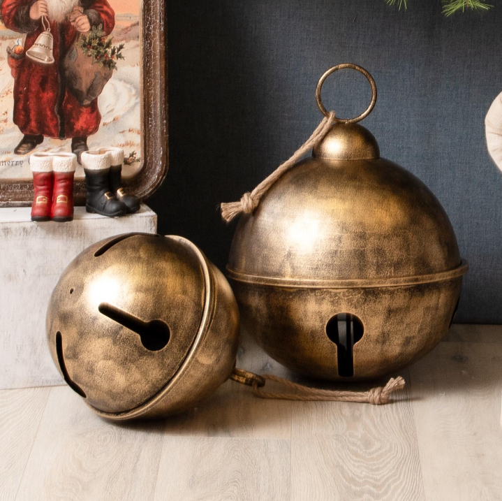 Oversized Gold Bells, set of 2