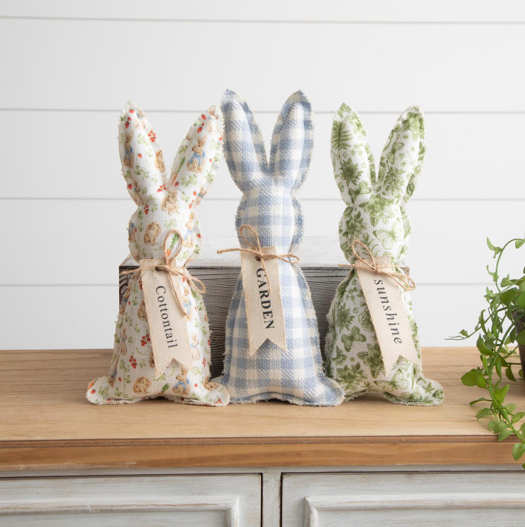 Fabric Bunnies Garden Friends