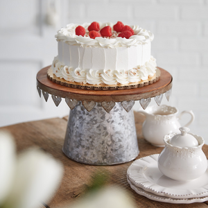 Galvanized Heart Dessert Stand