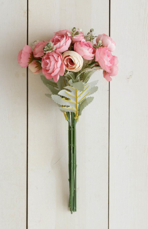 Mini Pink and Cream Ranunculus