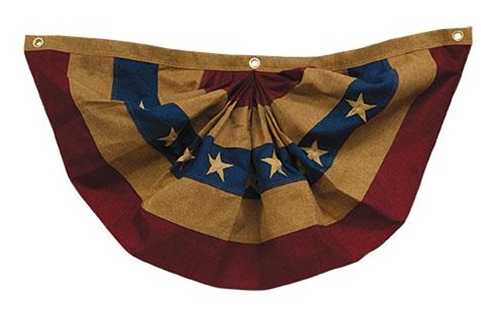 Burlap Americana Bunting, 36" x 18"
